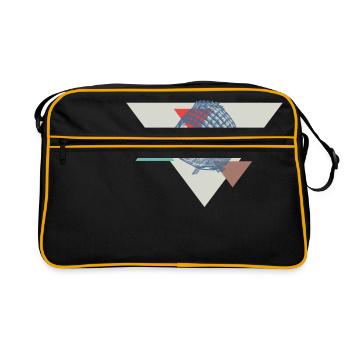 Fish triangle design - Retro Bag - black/gold - Front