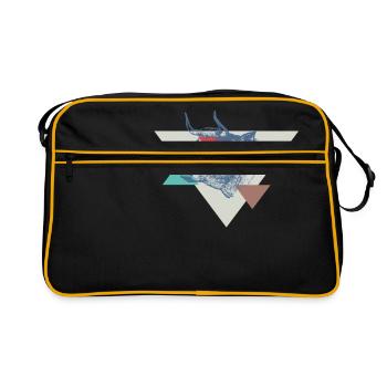 Cow triangle design - Retro Bag - black/gold - Front