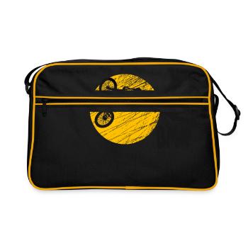 BMX Streetstyle Shirt - Retro Tasche - Schwarz/Gold - Vorne