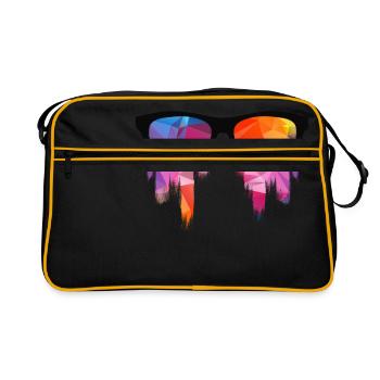 Lunettes de soleil poly design - Sac Retro - noir/or - Devant