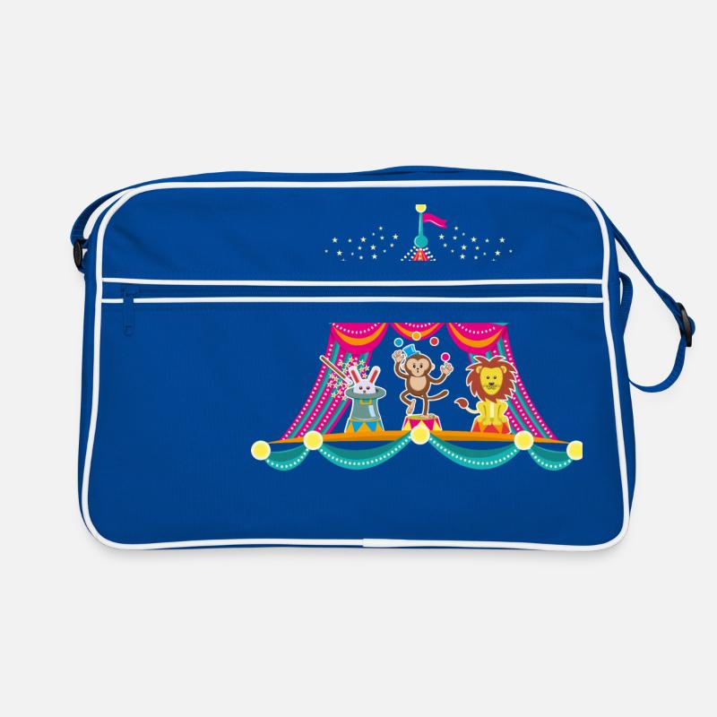 Circus - Monkey Circus - Circus Animals Hare Lion Retro Bag