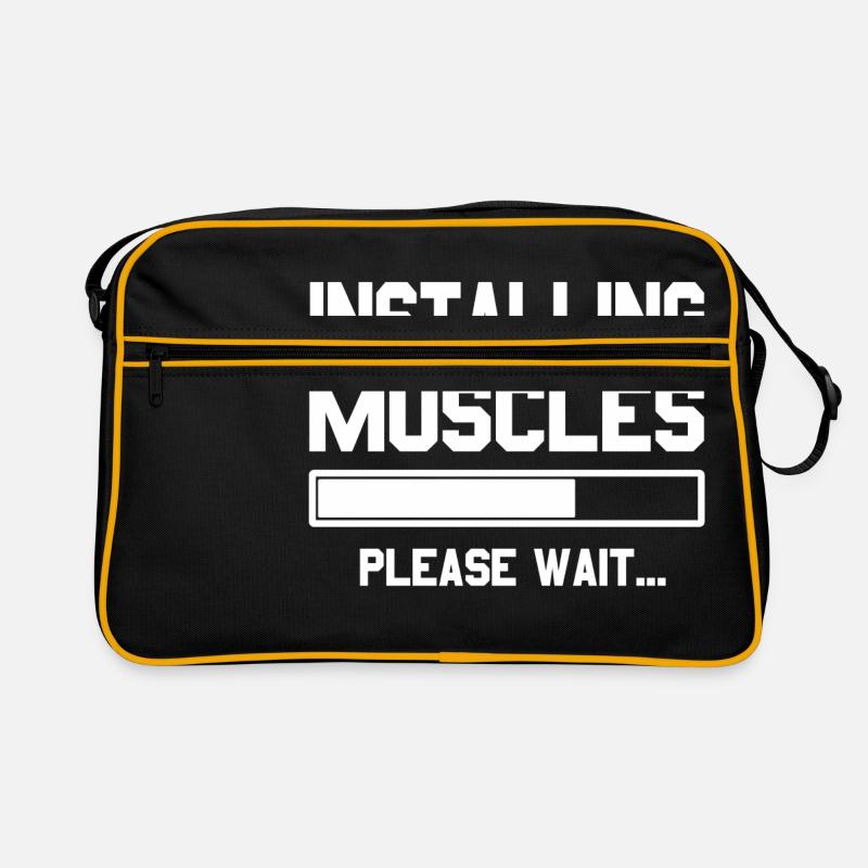 Installing Muscles - Retro Tasche - Schwarz/Gold