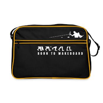 Wakeboarder gift wakeboard waterskiing - Retro Bag - black/gold - Front