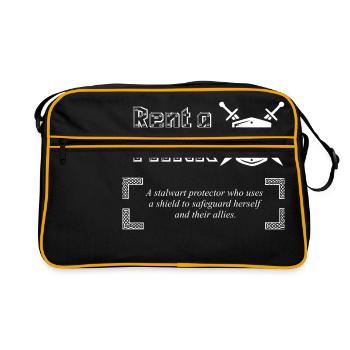 Rent a knight for gamers - Retro Bag - black/gold - Front