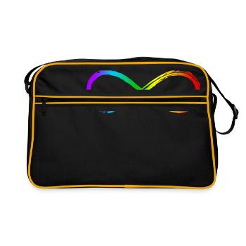 Infinity 8 LGBT Arc-en-ciel Gay Pride Amour Éternel - Sac Retro - noir/or - Devant