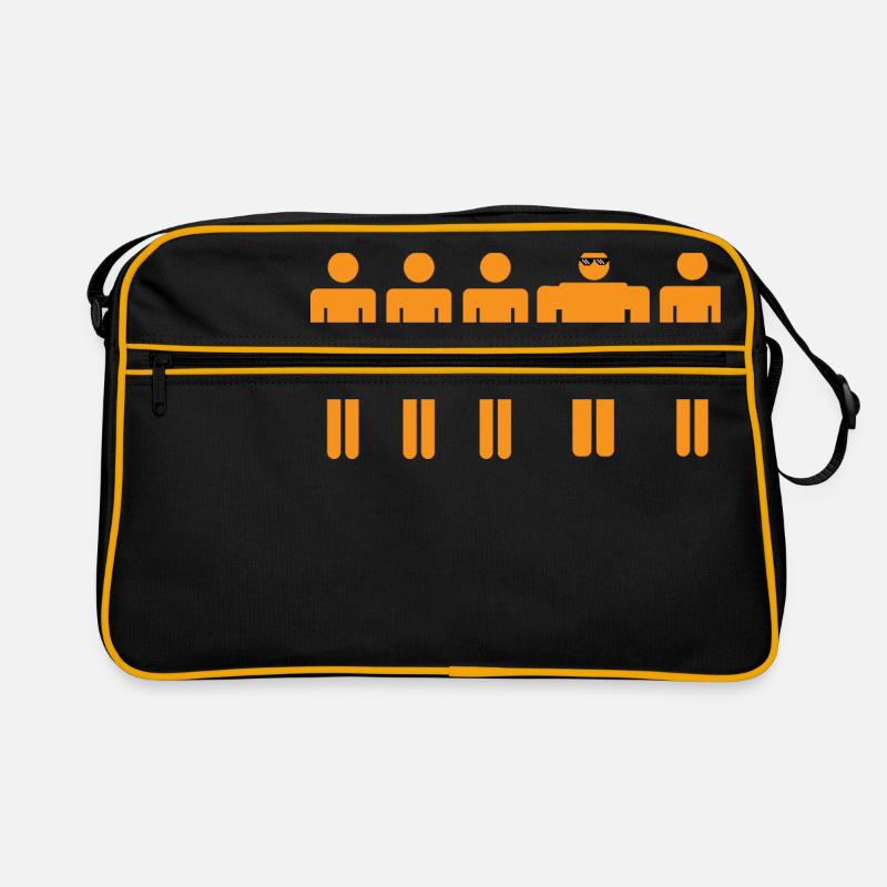 Deal With It Bodybuilder Geschenkidee - Retro Tasche - Schwarz/Gold