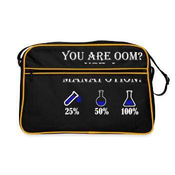 Use a mana potion for gamers - Retro Bag - black/gold - Front