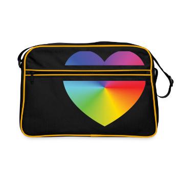 Rainbow Heart - Sac Retro - noir/or - Devant