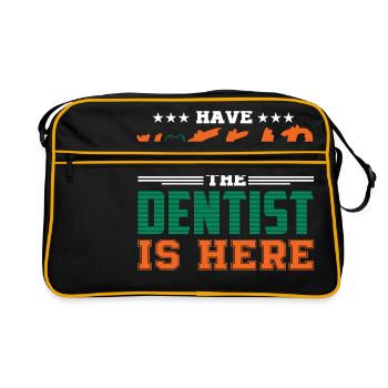 Dentist Dentist Profession Gift - Retro Bag - black/gold - Front