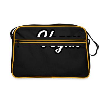 Végétaliens végétaliens végétariens - Sac Retro - noir/or - Devant