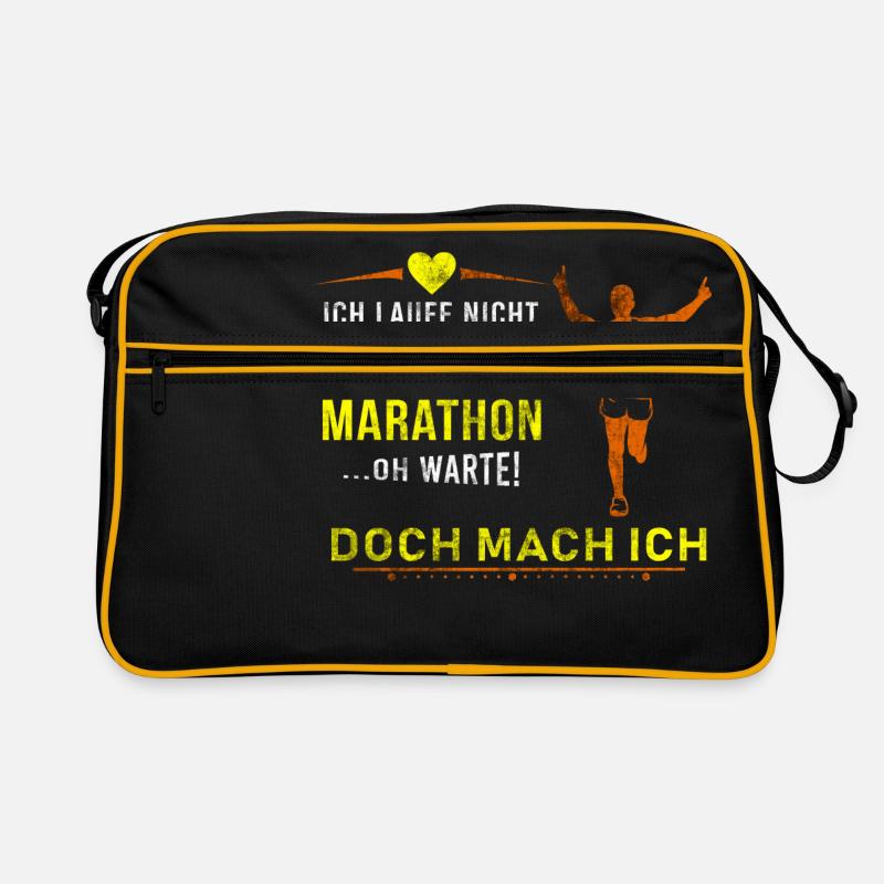 Marathon - Retro Tasche - Schwarz/Gold