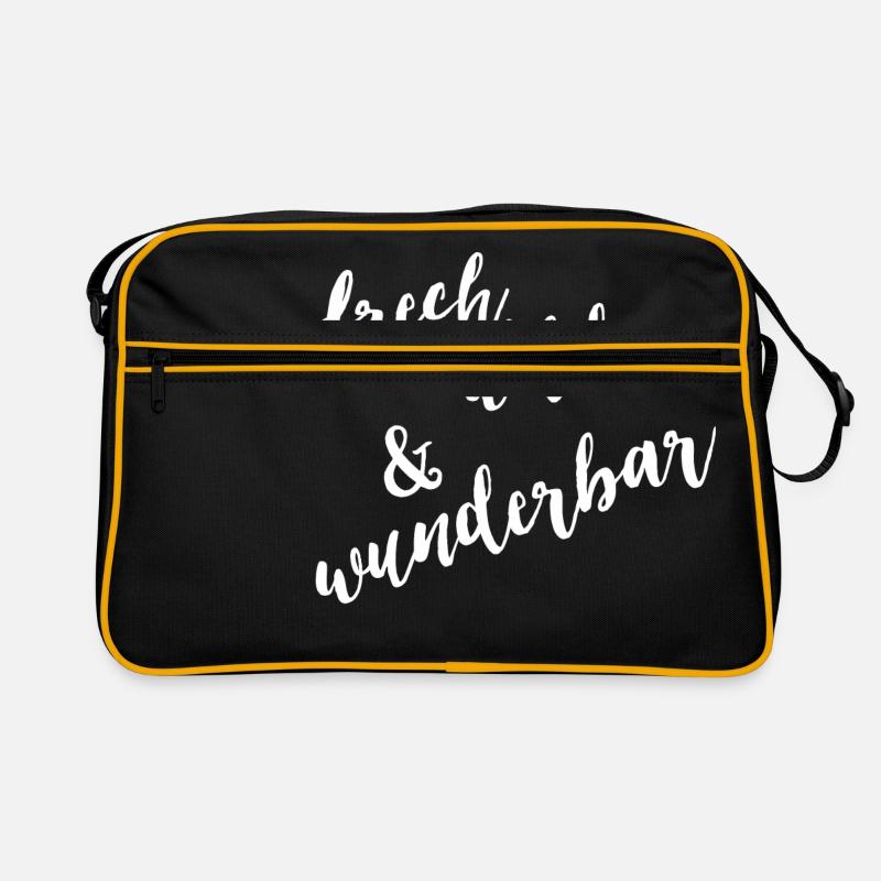 Frech, wild & wunderbar - Retro Tasche - Schwarz/Gold