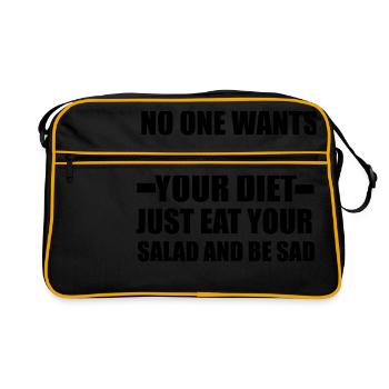 Diet - Diet - Personne ne veut entendre parler de l'alimentation - Sac Retro - noir/or - Devant