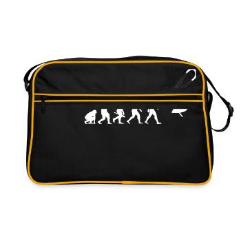 Evolution Kitesurfen Kiteboarden Lenkdrachensegeln - Retro Tasche - Schwarz/Gold - Vorne