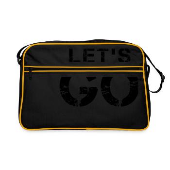 Let's go - Retro Bag - black/gold - Front