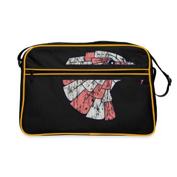 eagle head - Retro Bag - black/gold - Front