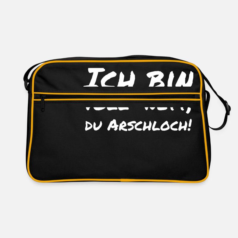 Ich bin voll nett, du Arschloch! Retro Tasche