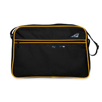 avion en papier - Sac Retro - noir/or - Devant