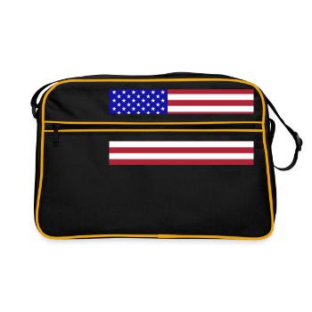 America flag - Retro Bag - black/gold - Front