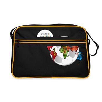 Le football relie le monde - Les gardiens d'Orbis - Sac Retro - noir/or - Devant