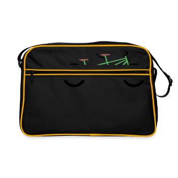 Tandem Bike Bicycle - Retro Bag - black/gold - Front