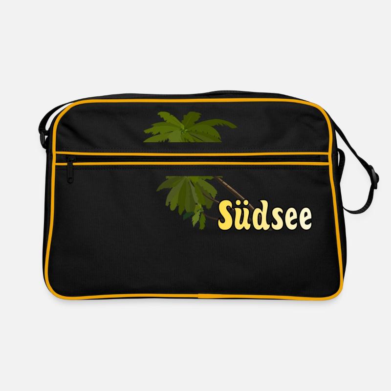Südsee - Retro Tasche - Schwarz/Gold