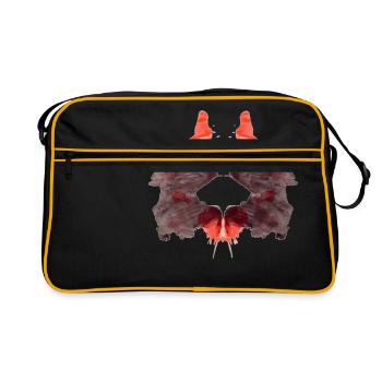 Rorschach Tafel 2/10 - Retro Tasche - Schwarz/Gold - Vorne