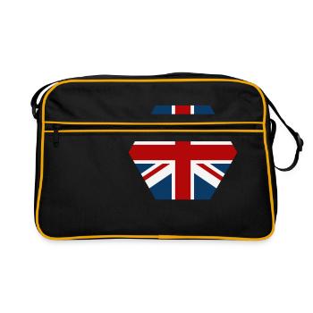 Drapeau de la Grande-Bretagne - Sac Retro - noir/or - Devant