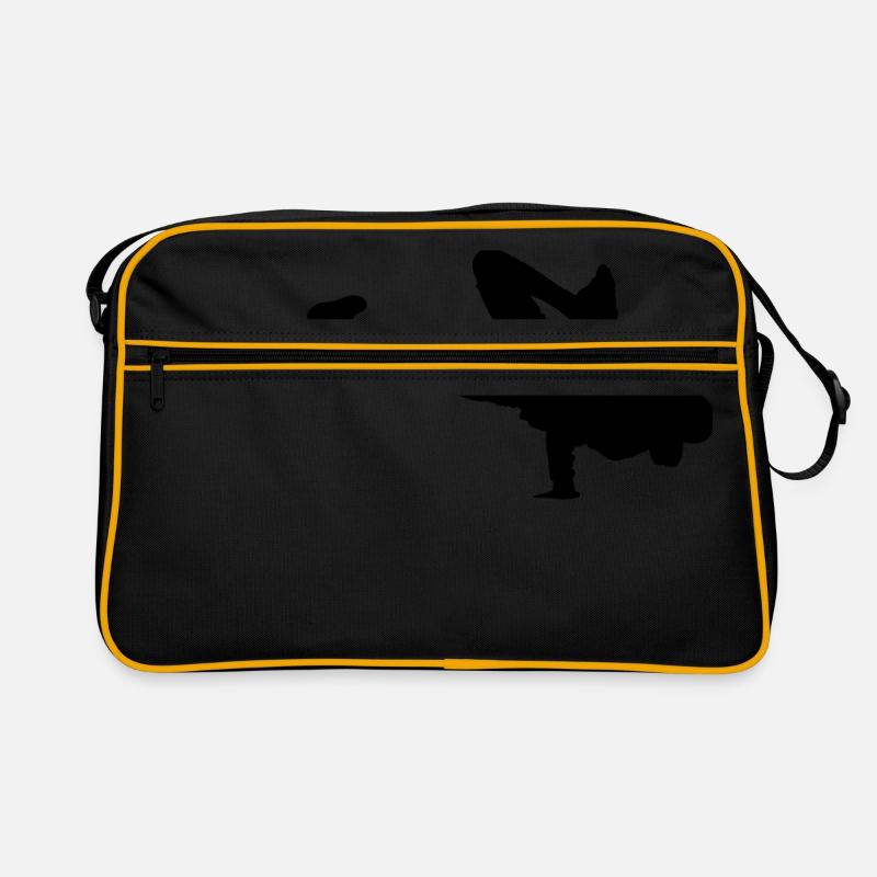Breakdance Breaking B-Boying B-Girling Hip-Hop - Retro Tasche - Schwarz/Gold