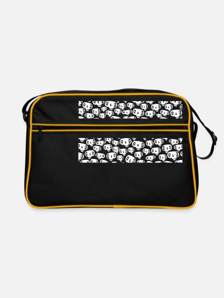 Crânes - Sac Retro - noir/or - Devant