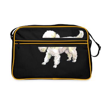 Pudel - Retro Tasche - Schwarz/Gold - Vorne
