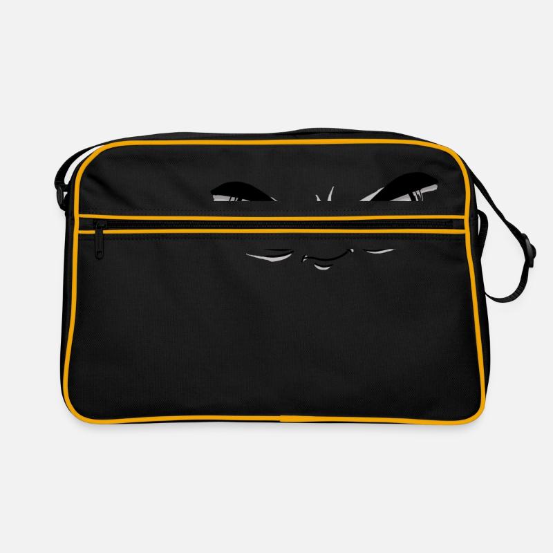 Rotes Gesicht - Retro Tasche - Schwarz/Gold