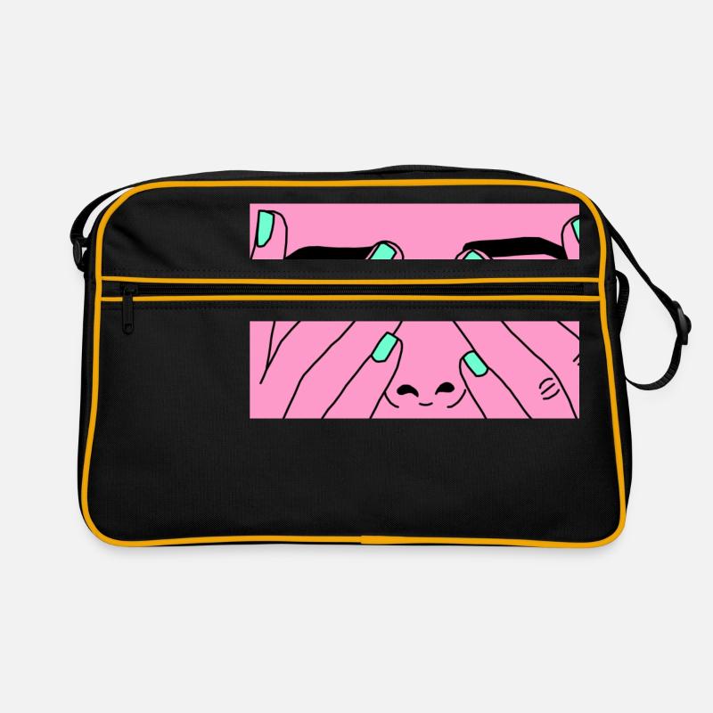 Face rose - Retro Bag - black/gold