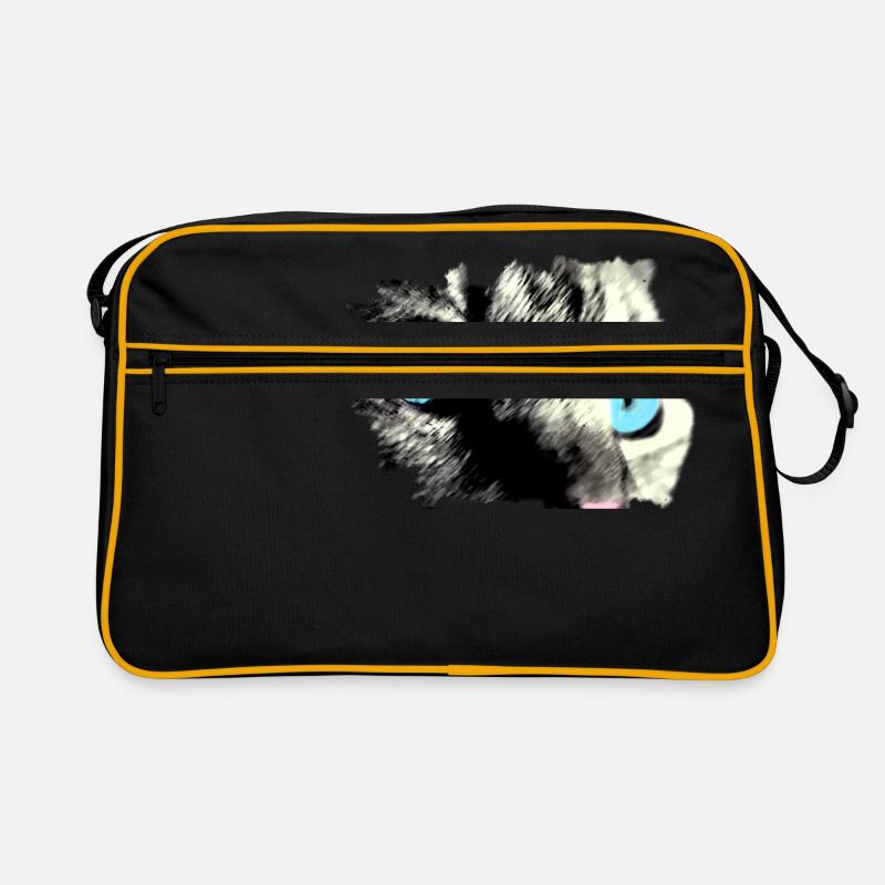 Cat with blue eyes! beautiful gift idea Retro Bag