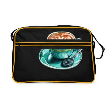 latte macchiato - Retro Bag - black/gold - Front