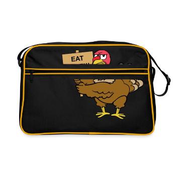 Turquie de dinde de Thanksgiving - Sac Retro - noir/or - Devant