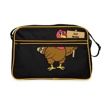 Turquie de dinde de Thanksgiving - Sac Retro - noir/or - Devant