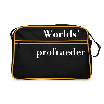 Worlds best proofreader. Proofreader translator - Retro Bag - black/gold - Front