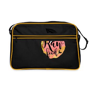 Idée de cadeau de végétarien végétarien - Sac Retro - noir/or - Devant