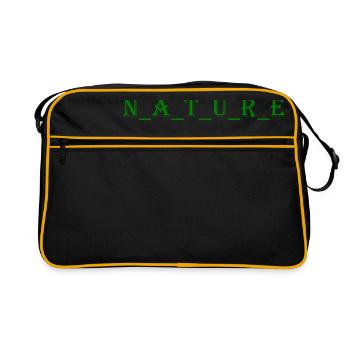 Natur - Retro Tasche - Schwarz/Gold - Vorne