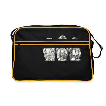 monkey - Retro Bag - black/gold - Front