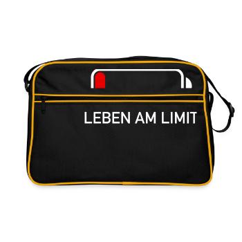 Life on the Limit Funny saying gift phone battery - Retro Bag - black/gold - Front