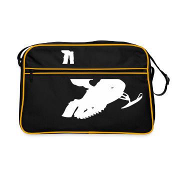 Snowmobile snowmobile snowmobile - Retro Bag - black/gold - Front