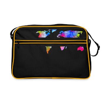 map of the world - Retro Bag - black/gold - Front