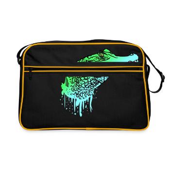 Crocodile crocodile lézard crocodile - Sac Retro - noir/or - Devant