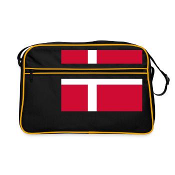 Drapeau du Danemark - Sac Retro - noir/or - Devant