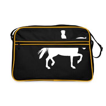 Equitation Riding Equestrian Equestrian Equestrian sport - Retro Bag - black/gold - Front