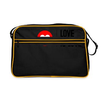 L'amour c'est l'amour - Sac Retro - noir/or - Devant
