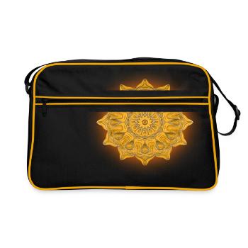 Sunlight Mandala - Retro Bag - black/gold - Front