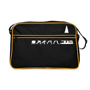 Evolution sailing sailboat sailing ship - Retro Bag - black/gold - Front